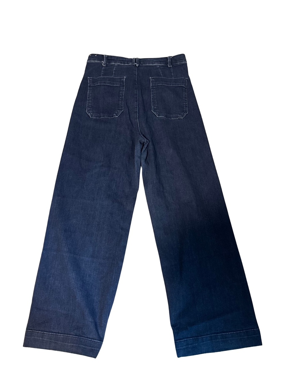 ANTHROPOLOGIE | Pilcro The Skipper Denim Wide Leg Dark Blue Women Jeans Size 31 - Picture 2 of 3